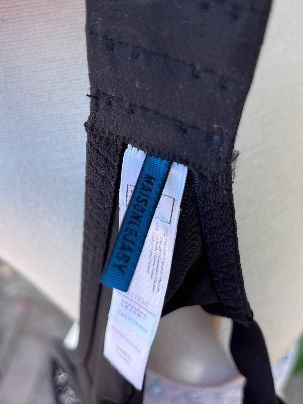 Maison LeJaby 36C Black Lace Underwire Bra with Sheer Mesh Accents - Picture 12 of 14